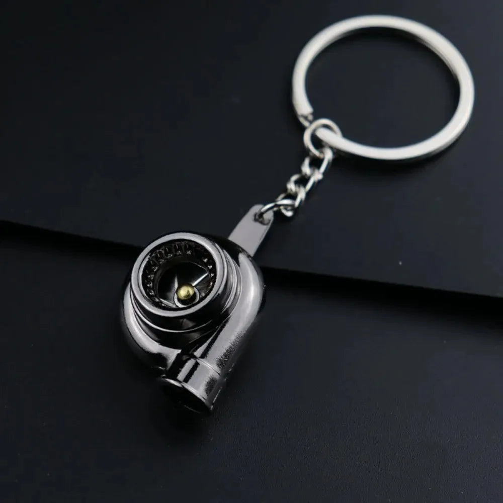 Zinc Alloy Creative Gift Car Metal Keychain Turbo Gear Wheel Hub Hanger Brake Disc Shock Absorber Hanger Cute Car Accessories