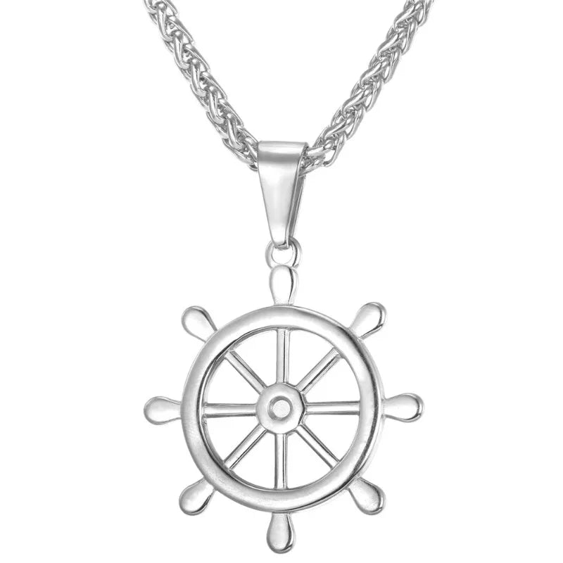 Fashion Stainless Steel Windmills Pendant Necklaces for Women Men Simple Unisex Accessaries Necklace Hot Sale Jewlery Gifts