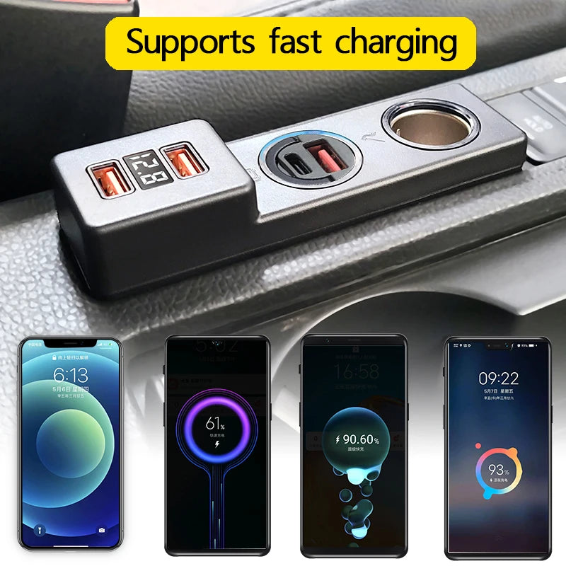 USB Car Charger for Volkswagen Golf 7 and Golf 7.5 Car Electronics Accessories Cigarette Lighter Fast charging for Xiaomi iPhone