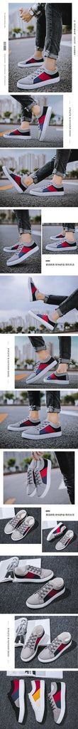 Men Shoes Canvas Sneakers Flats Lace up Leisure Loafers Fashion Comfort Rubber Sole Non Slip Sneakers 45 45 47 48 Large Size