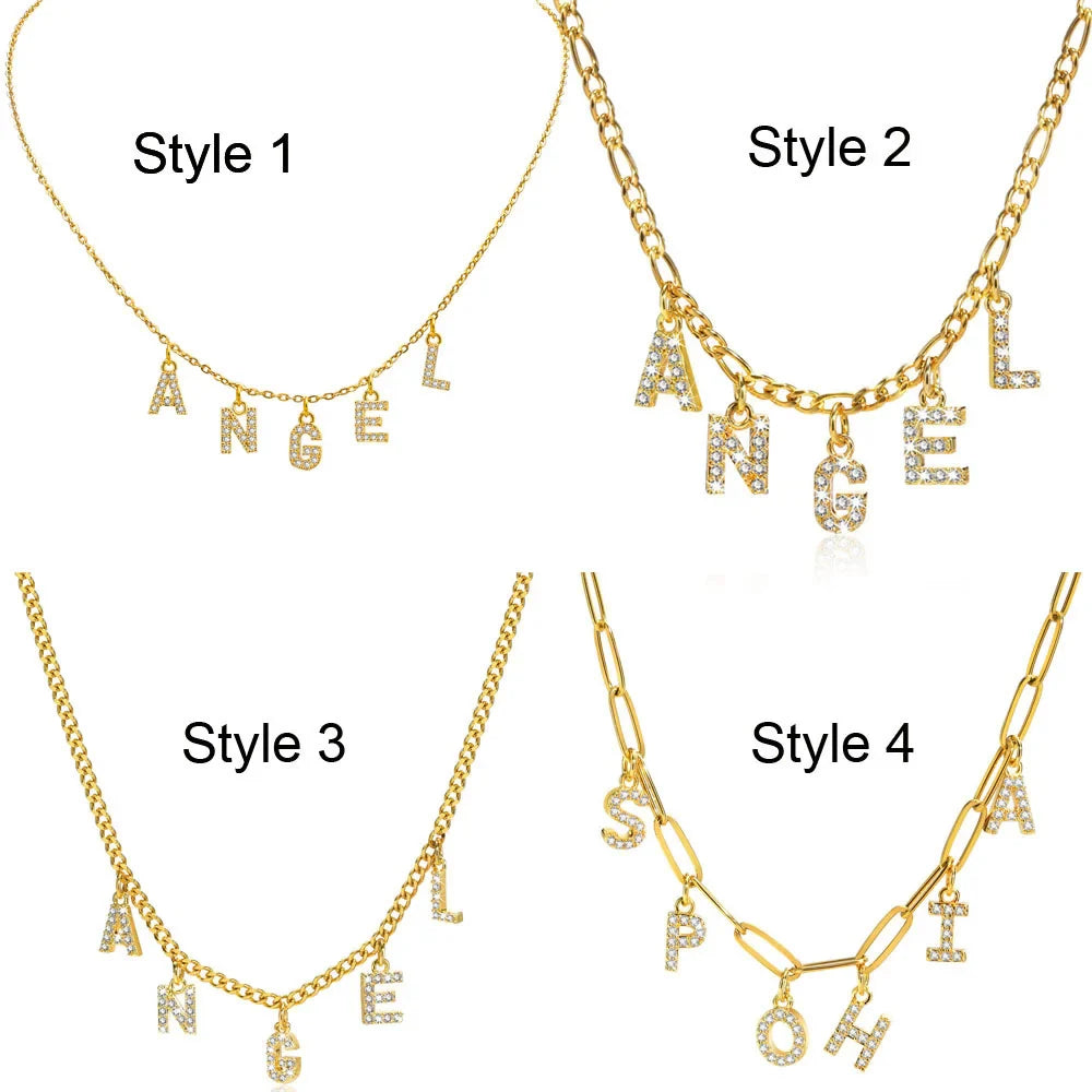 Customized Initial Name Necklace Pendant For Women, Personalized 1-9 Letters, Wife Mom Girlfriend Birthday Gift