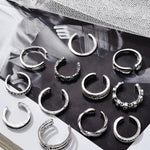 Load image into Gallery viewer, 12pcs Summer Toe Rings For Women Outdoor Beach Vacation Open Adjustable Metal Women's Foot Ring Heart Foot Ring Set
