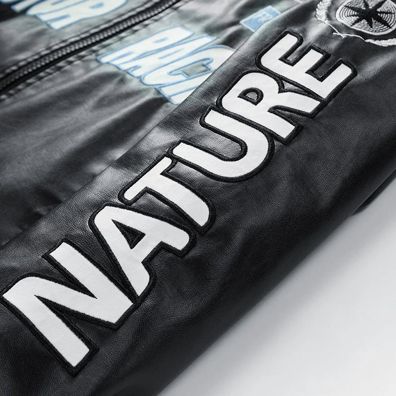 JSN235A2388BO Spring and autumn new men PU leather coat stand collar motorcycle jacket leather men Korean slim trend fashion