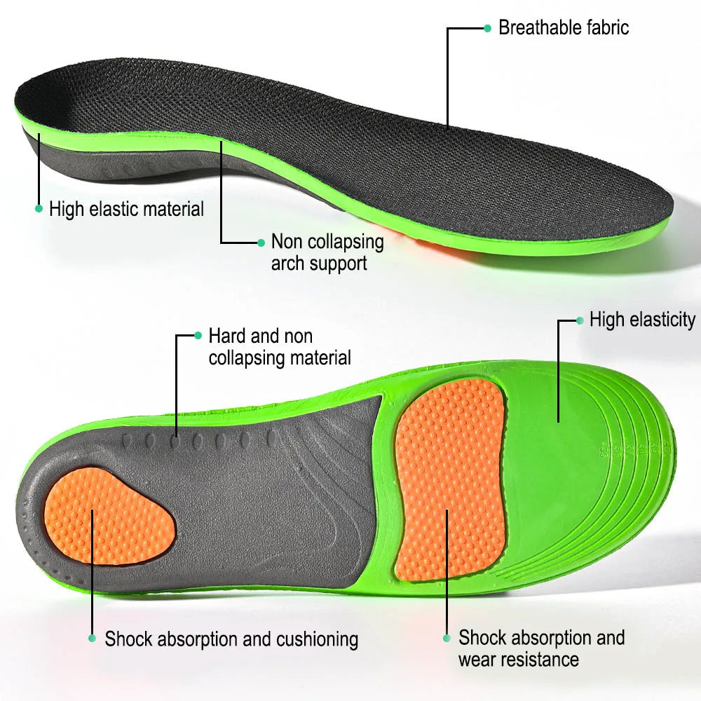 Arch Support Insoles Sports Shock Absorption Elastic Wear Resistant Orthopedic Flatfoot Insoles Feet Foot Pad