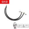 Faucet accessories 2PCS 60cm stainless steel nylon braided hose bathroom heat-resistant faucet basin sink kitchen hose G1/2 G3/8