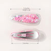 3/6pcs Fashion Sequin BB Hair Clips Color Transparent Flowing Sand Bangs Hair Gripes Girl Cute Cartoon Kids Headwear Accessory
