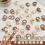 Load image into Gallery viewer, 10PCS New Girls Cartoon Aniamls Flowers Small Elastic Hair Bands Children Cute Lovely Hair Tie Rubber Bands Kid Hair Accessories
