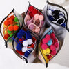6/12Pcs Colorful Double Plush Ball Elastic Hair Bands for Kids Girls Hair Ropes Ties Ponytail Headwear Children Hair Accessories
