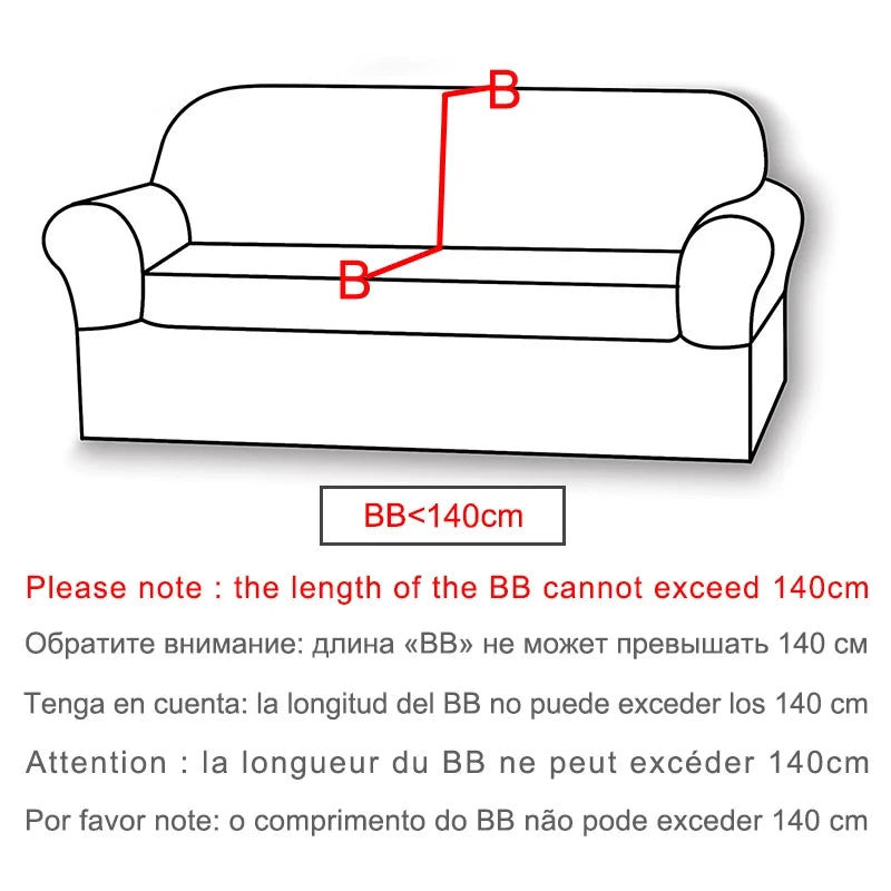 Sofa Cover for Living Room Thick Elastic Jacquard Cover for Sofa Couch Armchair 1/2/3/4 Seater L Shaped Corner Sofa Cover