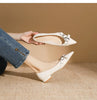 Pointed Toe Shoes Shallow Mouth Black Flats Low Heels  Female Footwear 2024 Fashion Women's Casual Sneaker on Heels Nurse Dress