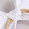 Headband for Baby Girls White Soft Lace Hair Bows Elastic Soft Seamless Hairband Newborn Kids Headwear Baby Hair Accessories