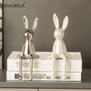 1PCS Ceramic Long-Eared Sitting Rabbit Room Ornaments Statue Luxury Home Decoration Accessories High-End Home Art Aesthetics