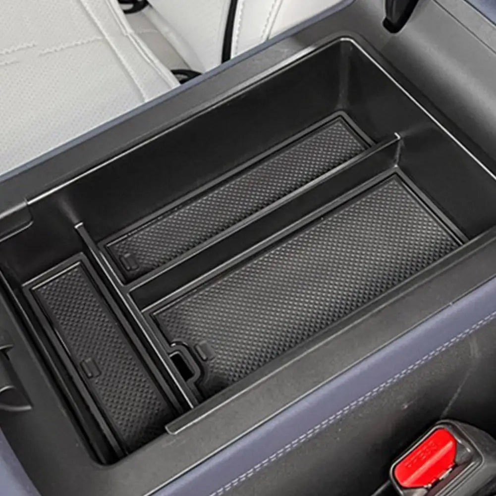 For Xpeng G6 Car Center Console Tray Armrest Storage Box Accessories Black Stowing Tidying Organizer Accessories Interior C N1W9