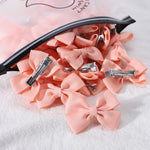 Load image into Gallery viewer, 5/15/20Pcs/Set Solid Hairpins for Baby Grosgrain Ribbon Bows Hair Clips Boutique Handmade Headwear Girls Kids Hair Accessories
