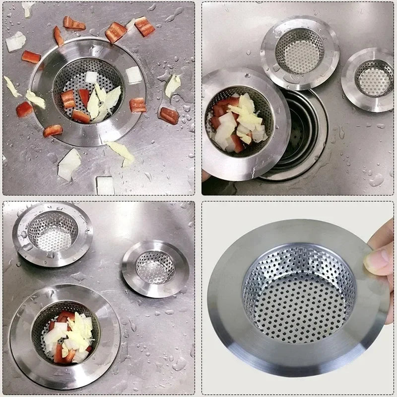 Kitchen Sink Strainer Sink Grid Filter Stainless Steel Mesh Drain Hole Filter Protection Against Clogging Kitchen Accessories
