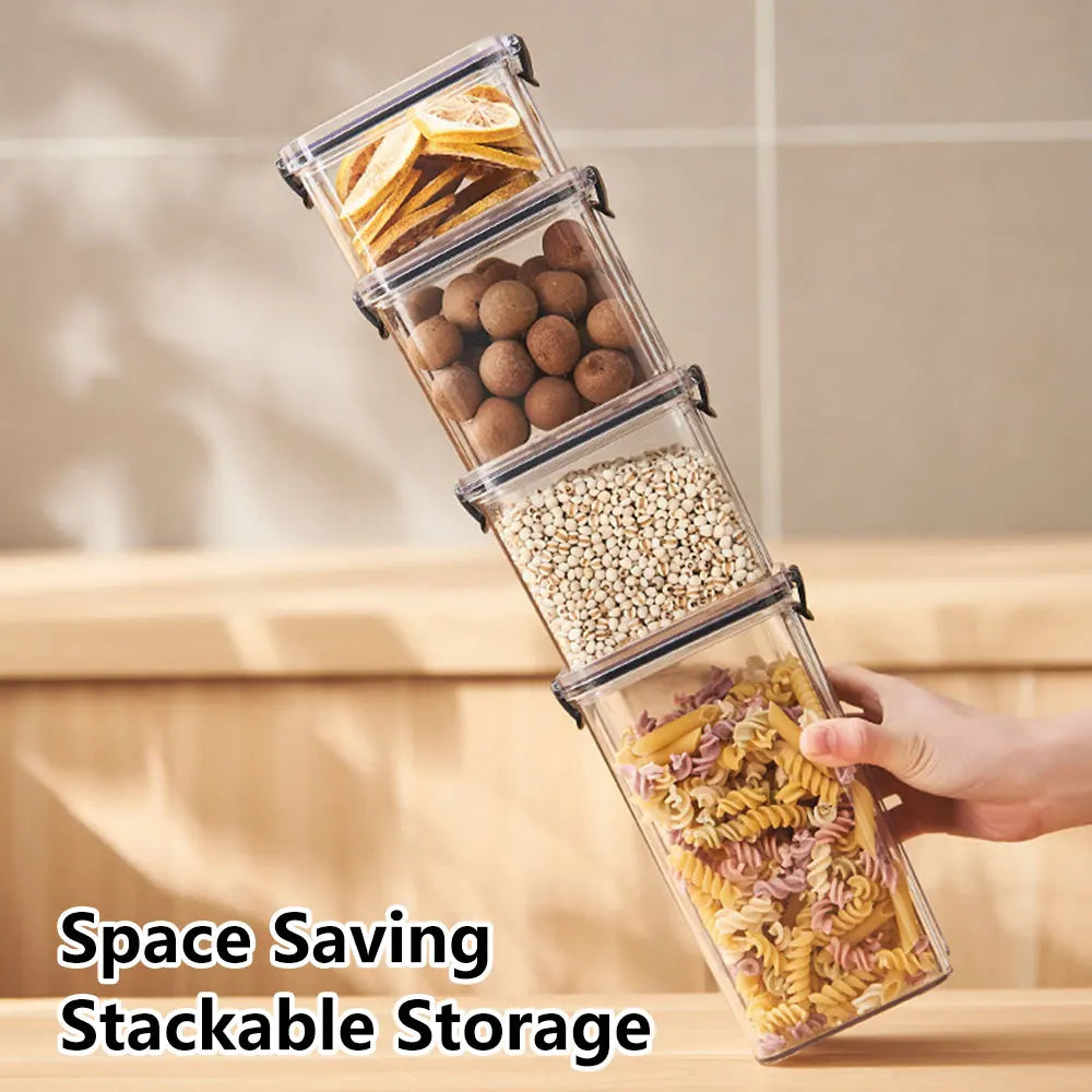 Sealed Plastic Food Storage Box Candy Dried Jars Fridge StorageTank Containers Household Items Kitchen Organizer 460ml 700ml