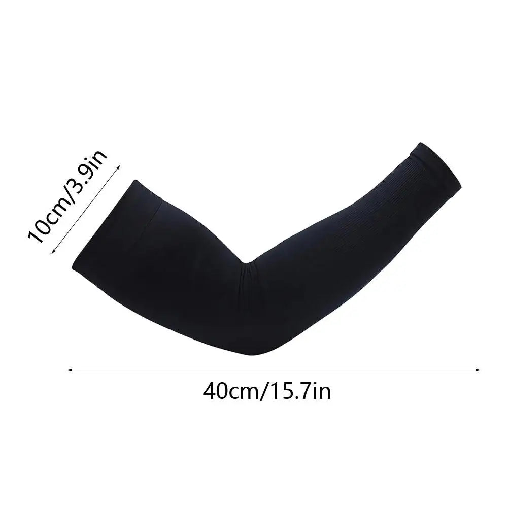 1 Pair Summer Cooling Arm Sleeves For Strong Man Outdoor Sports Ice Silk Breathable Anti UV Sun Protection Gloves Armguards