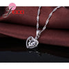 Hot Gift 925 Sterling Silver Jewelry Sets Embed CZ Heart Shape Pendant Necklace & Earring Set For Women Party