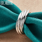 Load image into Gallery viewer, DOTEFFIL 925 Sterling Silver Five Circle Coil Ring For Women Wedding Engagement Party Fashion Charm Jewelry
