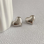 Load image into Gallery viewer, 925 Silver Needle Korean Fashion Heart Earrings For Women Metal Earing Jewelry 2024 Trending New Sweet Peach Heart Earrings Gift
