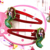 2Pcs Cartoon Princess Disney Mermaid Ariel Shine Hair Clips BB Clips Kids Hairpins Girls Hair Accessories Baby Headdress Gift