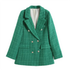 PB&ZA 2023 Autumn/Winter New Casual Fashion Versatile Texture Double Breasted Pockets Casual Blazer