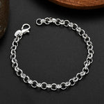 Load image into Gallery viewer, Fine 925 Sterling Silver Circle 4MM Chain Bracelets for Women Man  Fashion Jewelry Wedding Party Christmas Gifts fit pendant
