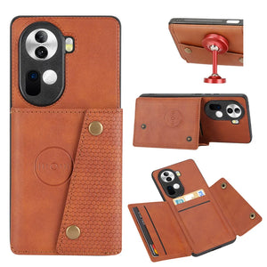 For OPPO Reno 11 5G Case Car Magnetic Holder Card Slot Wallet Cases For OPPO Reno11 5G 6.7