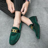 High-quality Luxury Green Moccasins Men Brand Suede Loafers Fashion Tassel Flat Casual Shoes Men Breathable Slip On Shoes 2024