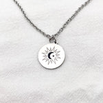 Load image into Gallery viewer, TV Series คาธ The Eclipse Cosplay Ayan Khaotung Moon Star Circular Pendant Titanium Steel Necklace Lovers Jewelry Accessories
