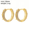 SIPENGJEL Cubic Zircon Hoop Earrings For Women Men Huggie Cartilage Cuff Round Circle Earrings Wedding Jewelry Accessory 2023