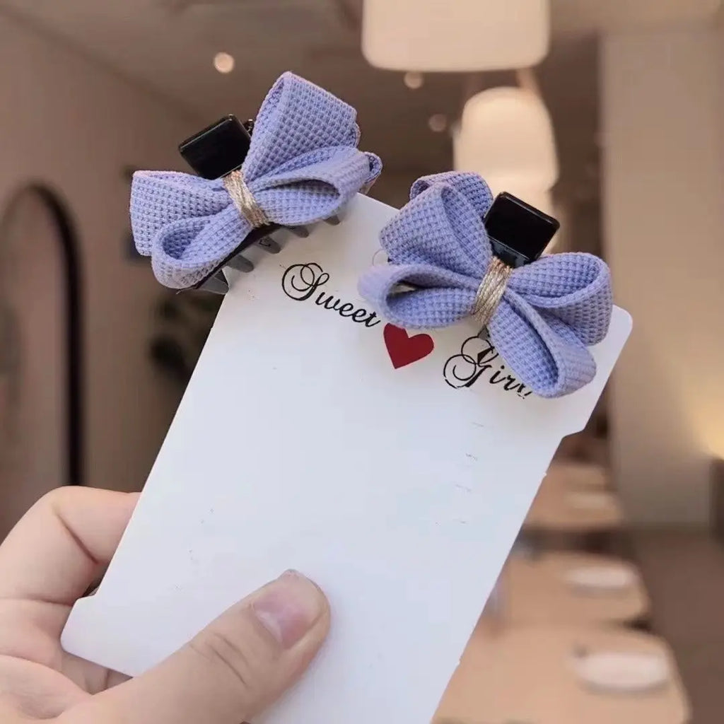 2pcs New Korean Cute Mini Bow Hair Clip Claw Clamp Girls Kawaii Hair Claw Clip Headwear Girls Kids Hair Accessorie Hot