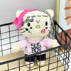 In Stock Travis Scott LIL PEEP Plush Anime Plush Toy Doll with Pink Clothes Necklace Stuffed Soft Plush Toys Fans Collect Gifts