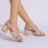 Block Heels Sandals Elegant Woman Heeled Shoes Summer Trendy Peep Toe Party Sandal Chunky Pumps Women High Heels Luxury Footwear