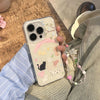 Imd cute animal dog cat bird happy shockproof phone case bracelet cover for iphone 11 12 13 promax 14 15 pro max capa shell