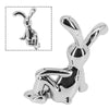 1pc Long-eared Rabbit Cartoon Animal Ornaments Silver Cute Car Interior Center Console Decoration Personality Accessories