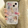 Korean Cute Glitter Cat Cloear Phone Case For iPhone 15 14 13 12 11 Pro Max X XS XR 7 8 Plus SE 3 Lovely Shockproof Soft Cover