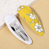 6/10Pcs Fashion Print Hairclips with Paper Jam Girl Waterdrop Broken Hair BB Clip Handmade Hairpin Headwear Kid Hair Accessories
