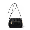 Genuine leather woven single shoulder crossbody bag, fashionable and versatile cowhide women's bag