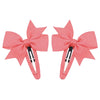 2Pcs/Lot Solid Color Bows Hair Clip For Kids Girls Ribbon Bowknot BB Clip Cute Baby Barrettes Hairpins Headwear Hair Accessories