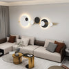 Modern White Black Metal LED Wall Lamp For Foyer Hall Office Shop Dining Room 3 Changeable Dimming 120cm Atmosphere Lighting