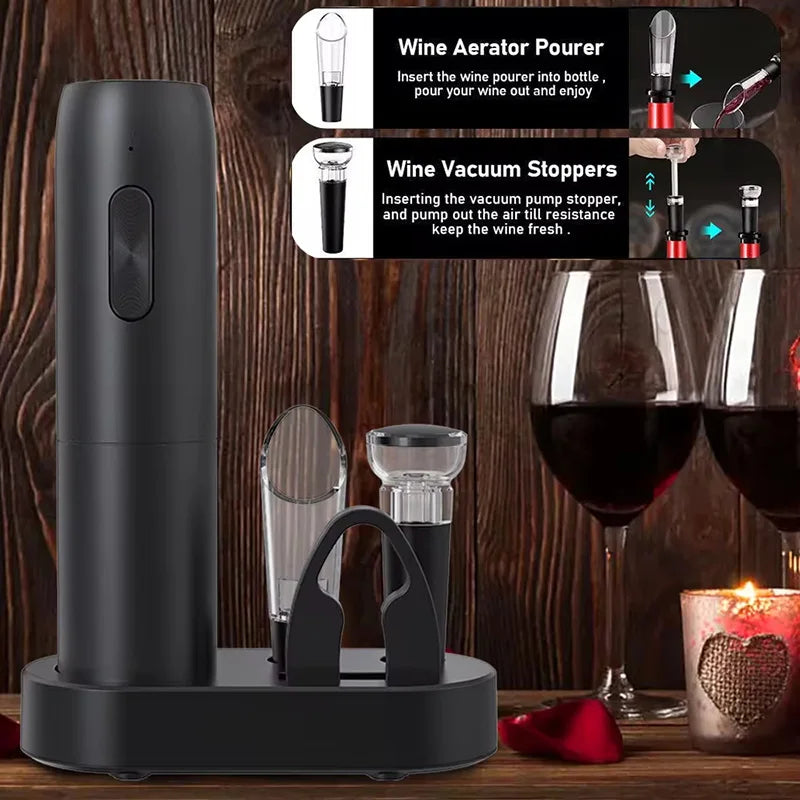 Xiaomi Electric Wine Bottle Opener 5 in 1 Automatic Wine Bottle Opener for Wine Lovers Gift Home Kitchen Party Bar Wedding