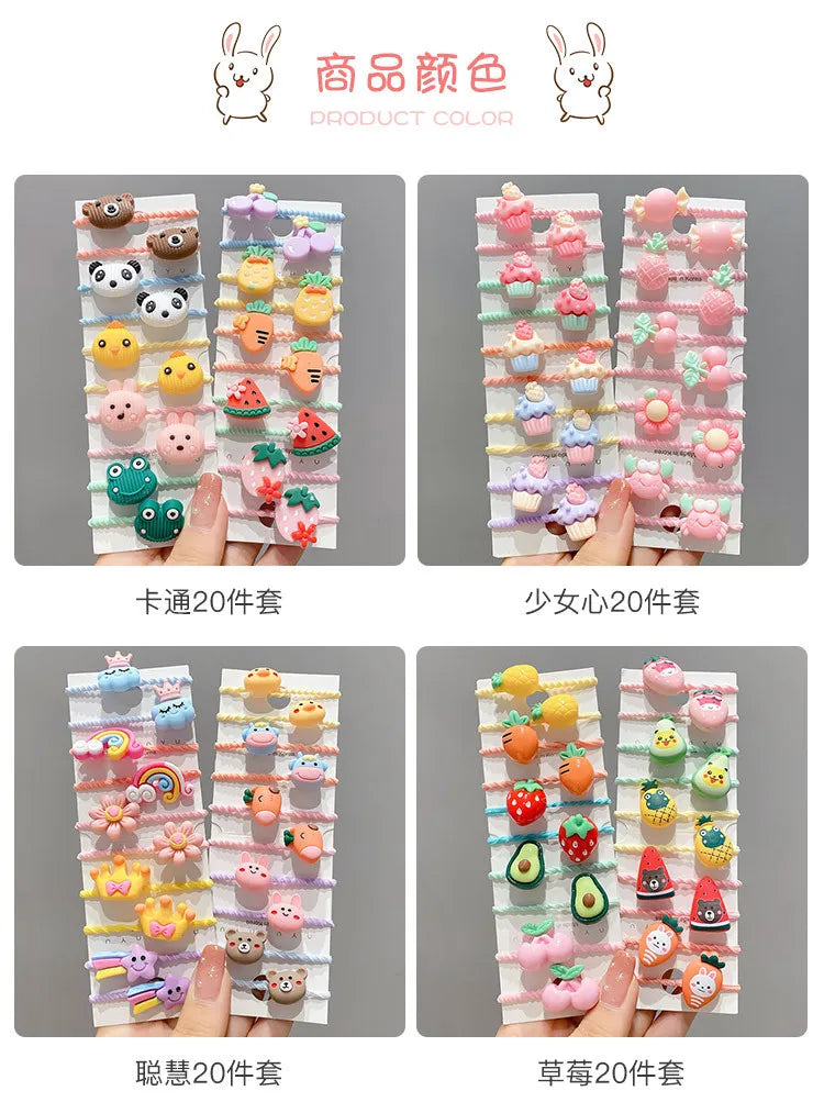 Hair Accessories Girls Bands Bandeau Cheveux Scrunchies Elastique Fille Kids Korean Haarband Rubber Baby Tie Animal Band Cute