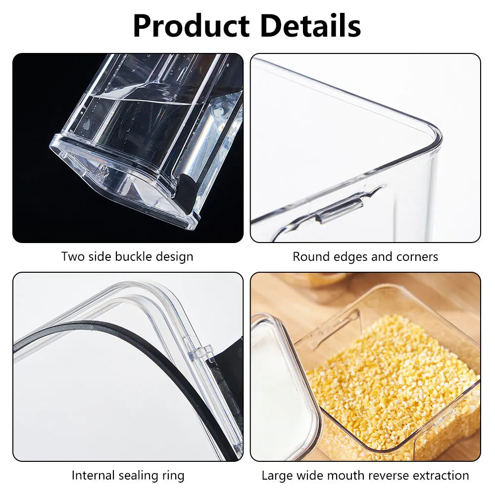 Sealed Plastic Food Storage Box Candy Dried Jars Fridge StorageTank Containers Household Items Kitchen Organizer 460ml 700ml
