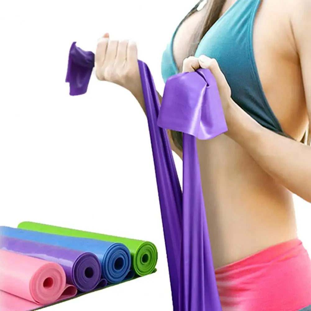 Unbreakable 1 Roll Safe Yoga Elastic Band Stretch Band TPE Fitness Elastic Strap Strong Toughness   Exercise Use