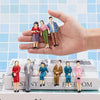 Model Miniature 50/100pcs 1:87 HO Scale Model People Passengers Trains Architectural Painted Figurines Stand/Seat Building Kits