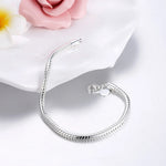 Load image into Gallery viewer, Hot new 925 Sterling Silver Bracelets for women men 4MM snake bone chain Wedding party Gifts high quality Fashion Jewelry
