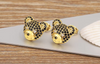 Nidin New Arrival Fashion Cute Zircon Little Bear Stud Earrings 8 Colors For Women Girls Ear Jewelry Accessories Delicate Gifts