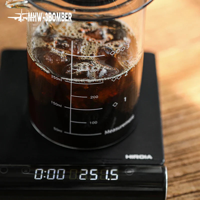 MHW-3BOMBER 360ml Clear Glass Coffee Server Delicate Hand Brew Coffee Accessories Professional Home Barista Cafe Bar Tools
