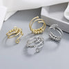 Stainless Steel Balls Beads Rings for Women Rotate Freely Anti Stress Anxiety Ring Antistress Spiral Bead Rotate Jewlery